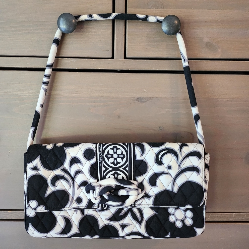 Vera Bradley Quited Shoulder Bag Black & White